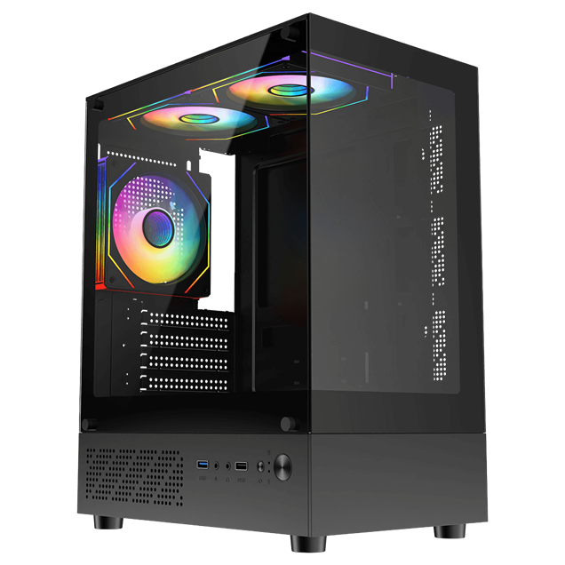 CiT Celcius EBK Micro Tower Gaming Case - Black 